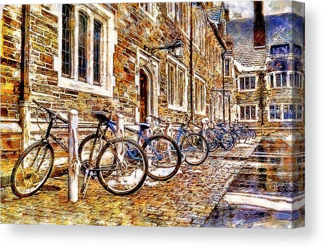 Gothic Canvas Print featuring the photograph Student buildings at Princeton University by Geraldine Scull