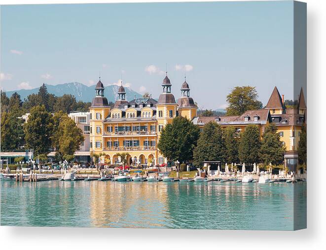 Austria Canvas Print featuring the photograph Summer in Velden am Woerthersee by Helga Novelli