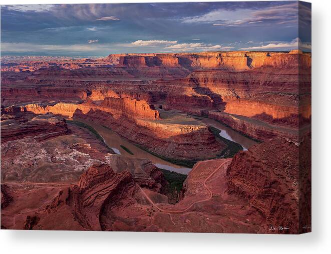 Canyonlands Canvas Print featuring the photograph Sunrise at Dead Horse Point State Park by Dan Norris