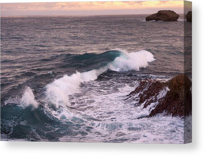 Hawaii Canvas Print featuring the photograph Sunrise Surf by James Covello