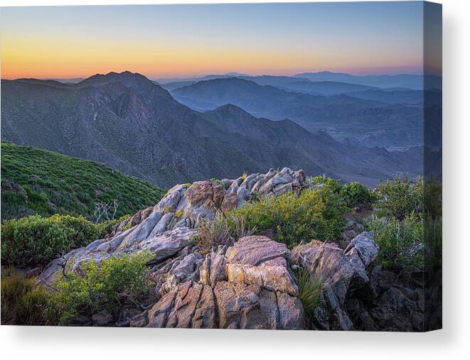 Anza Borrego Canvas Print featuring the photograph Sunset at Fosters Point by Alexander Kunz