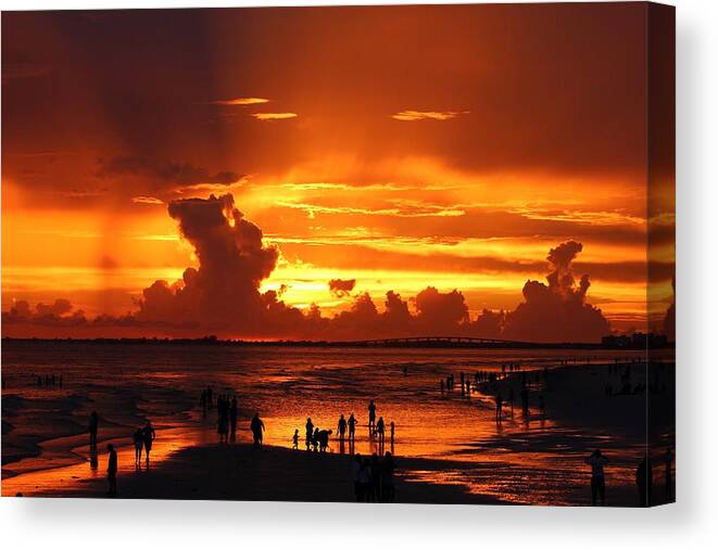 Sunset Canvas Print featuring the photograph Sunset by Mingming Jiang
