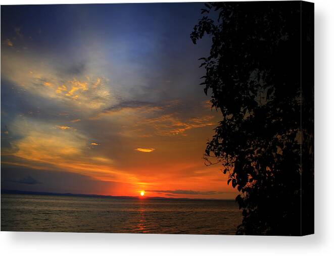 Sunset Over The Congo Canvas Print featuring the photograph Sunset Over The Congo by Gene Taylor