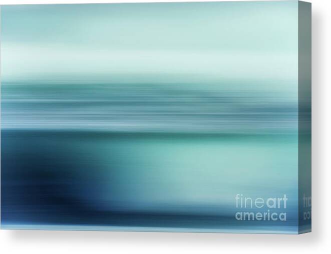 Summer Canvas Print featuring the photograph Sunset over the sea in light blue by Hanna Tor