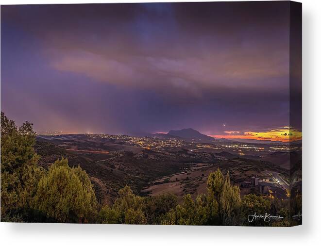 Sunset Canvas Print featuring the photograph Sunset Vista by Aaron Burrows