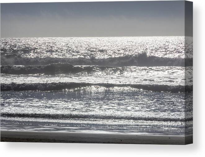 Ocean Waves Canvas Print featuring the photograph Surface by Gina Cinardo