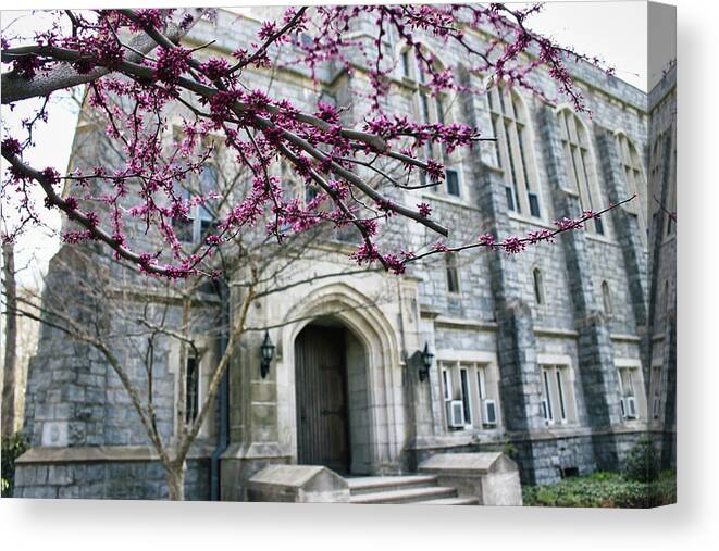 Sw Bowne Canvas Print featuring the photograph SW Bowne Drew University - Front Spring 2022 by Christopher Lotito