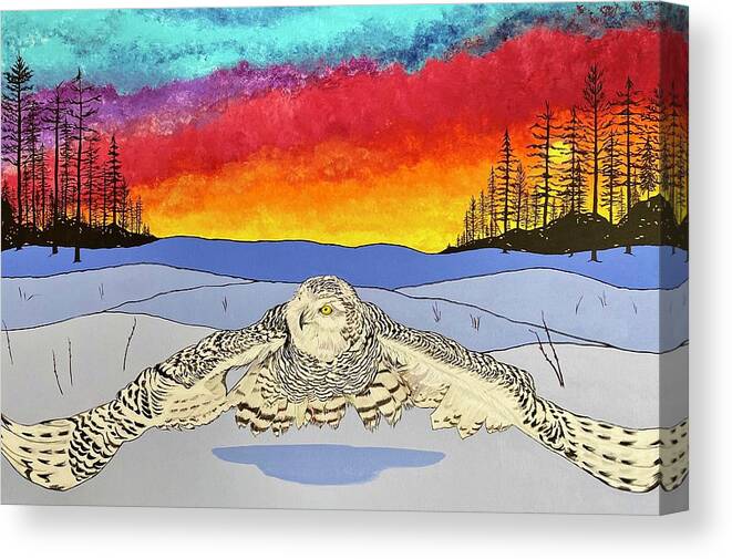 Swoop Canvas Print featuring the painting Swoop by Sonja Jones