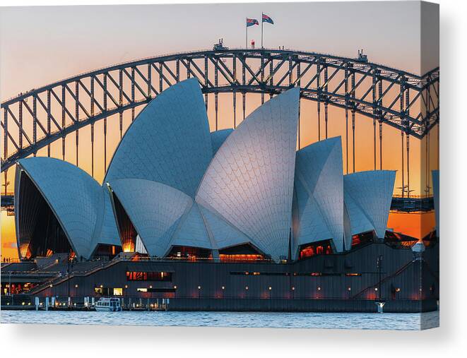 Architecture Canvas Print featuring the photograph Sydney Special by Francesco Riccardo Iacomino