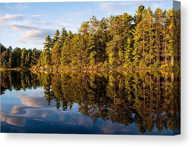Lake Canvas Print featuring the photograph Symmetry by Stephen Sloan