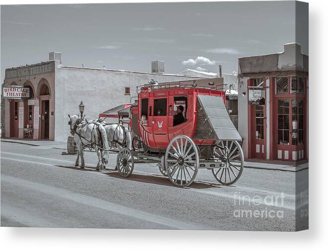 Tombstone Canvas Print featuring the photograph Taking a ride by Darrell Foster