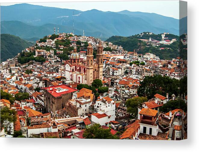 Taxco Canvas Print featuring the photograph Taxco From Above by William Scott Koenig