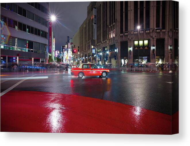 Leica M9 Canvas Print featuring the photograph Taxi, Shinjuku, Tokyo by Eugene Nikiforov