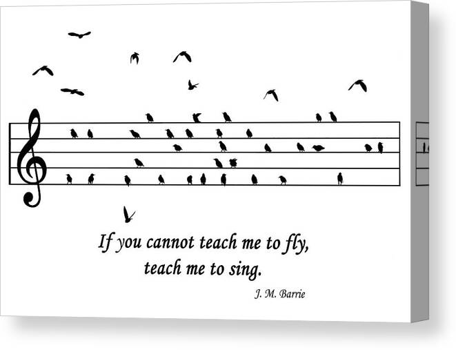 Music Canvas Print featuring the photograph Teach Me to Sing - Music - Transparent by Nikolyn McDonald