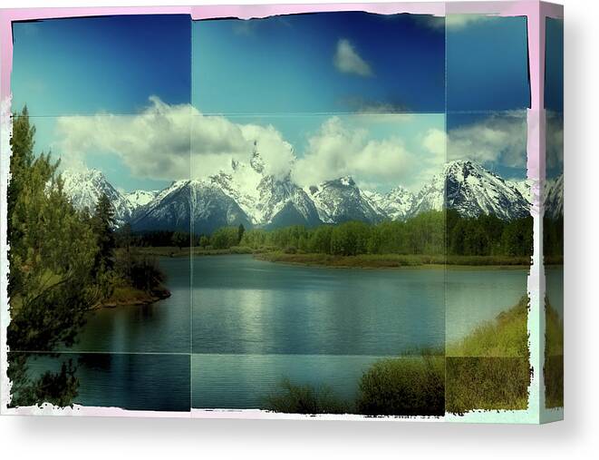 Teton National Park Canvas Print featuring the photograph Jackson Lake in Teton National Park Mountains by Skip Nall