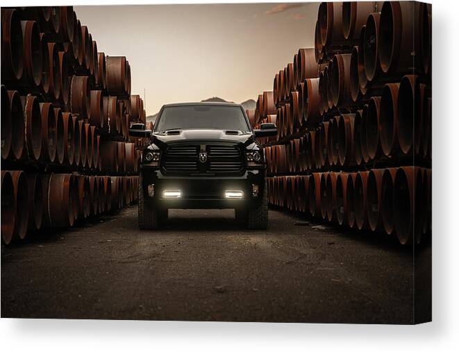 Dodge Canvas Print featuring the photograph Territorial by David Whitaker Visuals