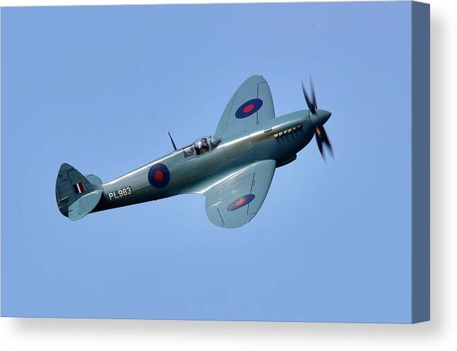 Spitfire Canvas Print featuring the photograph Thank U NHS Spitfire by Neil R Finlay