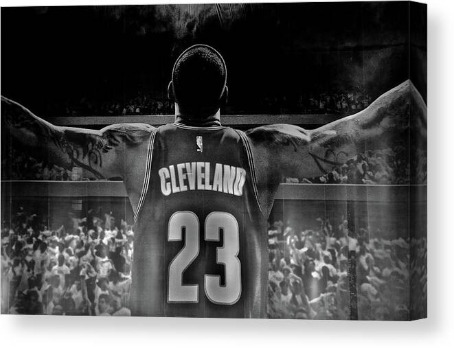 Lebron Canvas Print featuring the photograph Thanks Lebron by Frozen in Time Fine Art Photography