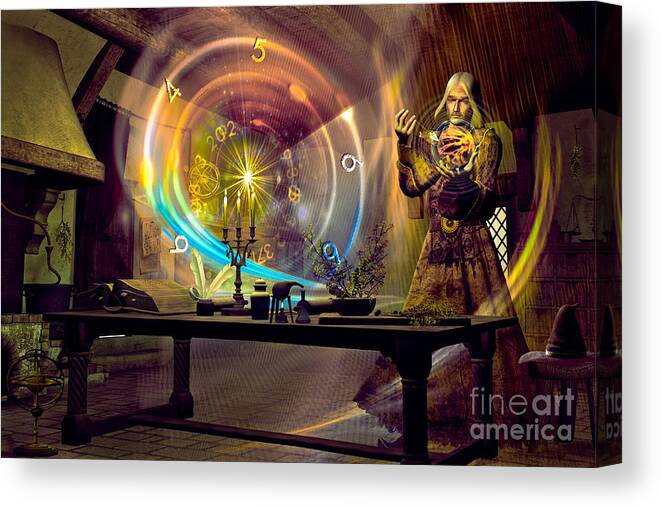 The Alchemist Canvas Print featuring the digital art The Alchemist X by Shadowlea Is