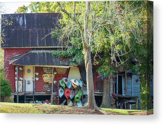 House Canvas Print featuring the photograph The Beetle House by Mary Ann Artz