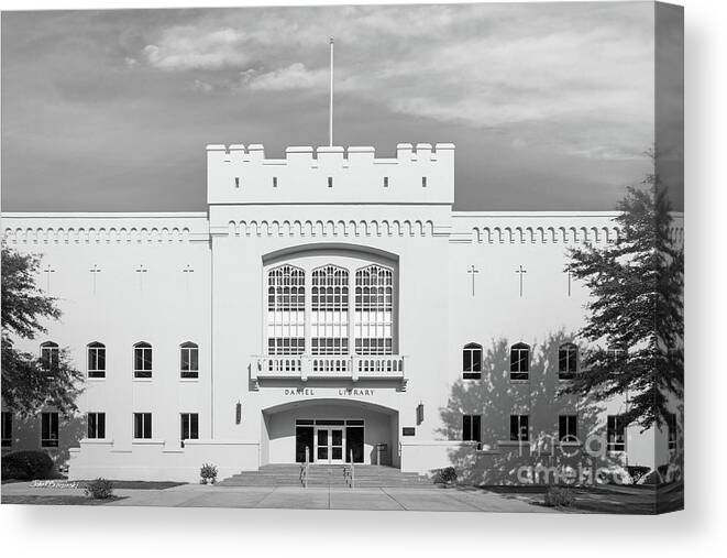 The Citadel Canvas Print featuring the photograph The Citadel Daniel Library by University Icons