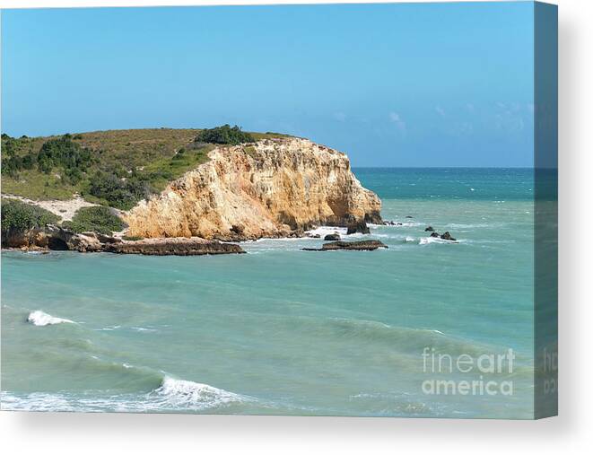 Cabo Rojo Canvas Print featuring the photograph The Cliffs of Cabo Rojo, Puerto Rico by Beachtown Views