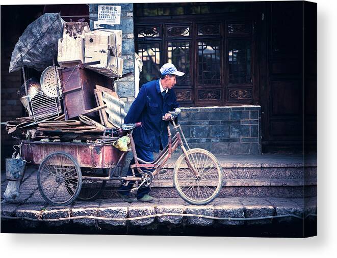 China Canvas Print featuring the photograph Collector by Mark Gomez