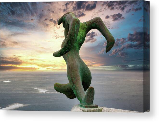 Fishing Canvas Print featuring the photograph The dream of the emigrant-1 by Jordi Carrio Jamila