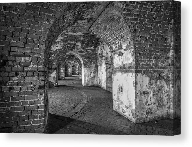 Fort Pike Canvas Print featuring the photograph The Dungeons by Jurgen Lorenzen