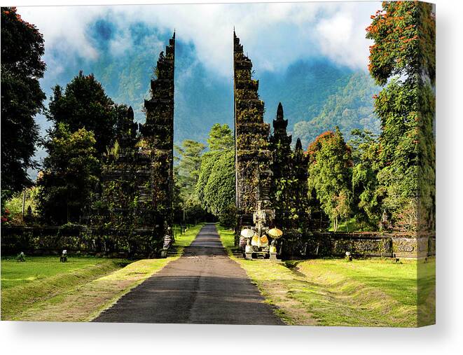Handara Gate Canvas Print featuring the photograph The Gates Of Heaven - Handara Gate, Bali. Indonesia by Earth And Spirit
