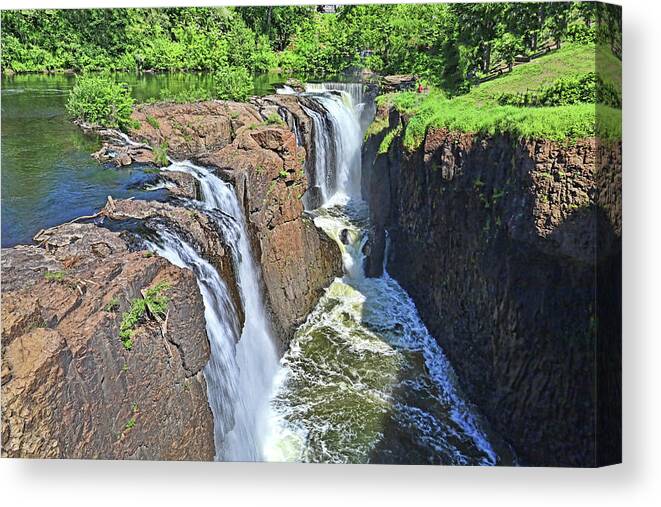 Waterfall Canvas Print featuring the photograph The Great Falls of the Passaic River 3 by Allen Beatty