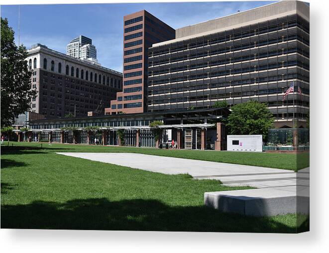 Liberty Bell Center Canvas Print featuring the photograph The Liberty Bell Center by Mark Stout