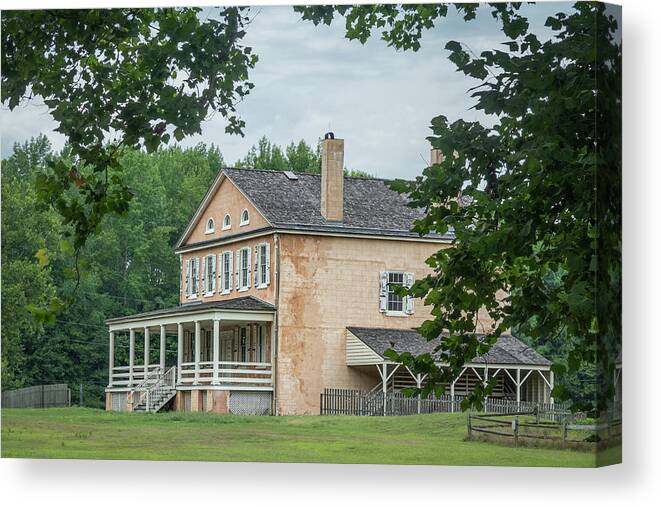 Atsion Canvas Print featuring the photograph The Mansion At Atsion by Kristia Adams