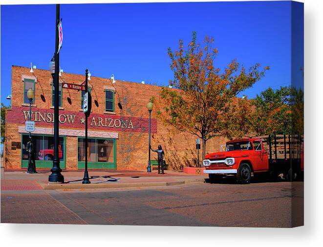 Adamson Canvas Print featuring the photograph The New Standing on The Corner Park by Paul LeSage