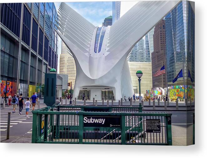 Manhattan Canvas Print featuring the photograph The Oculus NYC by Anthony Sacco