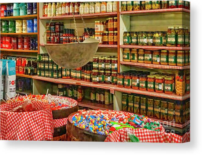 Country Store Canvas Print featuring the photograph The Old Country Store by Shelia Hunt