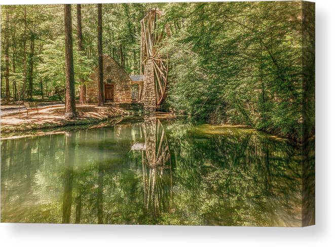 Berry College Canvas Print featuring the photograph The Old Mill at Berry College by Marcy Wielfaert