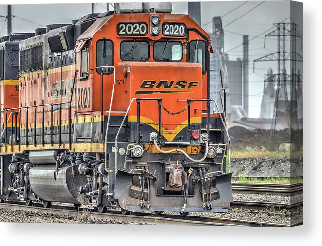 Train Engine Canvas Print featuring the photograph The Train That Ran Us All Over by JC Findley