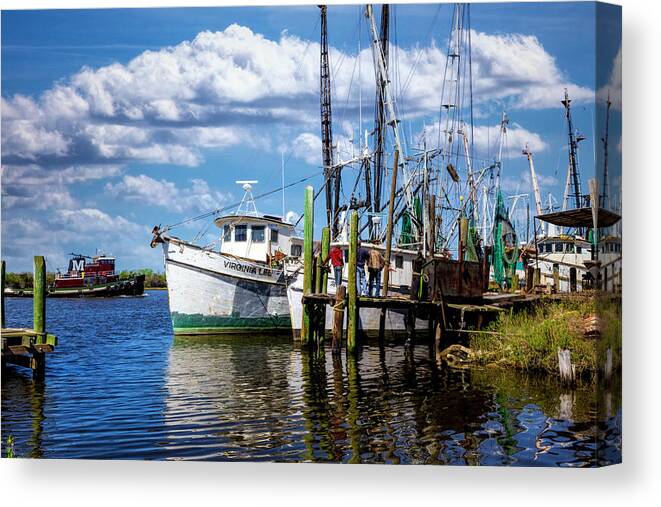 Boats Canvas Print featuring the photograph The Virginia Lee Shrimp Boat by Debra and Dave Vanderlaan