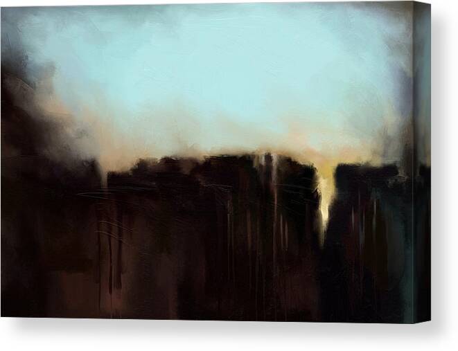Abstract Landscape Canvas Print featuring the painting The Western Ridge by Shawn Conn
