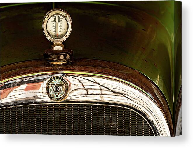 Canvas Print featuring the photograph Thermometer Hood Ornament by Al Judge