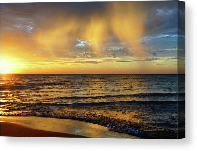 Sunset Canvas Print featuring the photograph Three Angels by Kathi Mirto