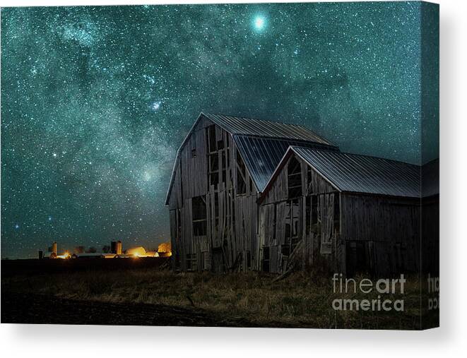 Barn Canvas Print featuring the photograph Time takes everything 1 by Eric Curtin