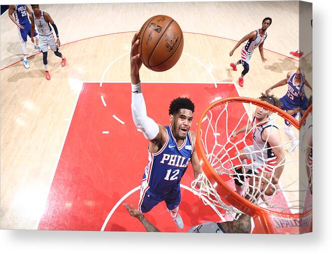 Tobias Harris Canvas Print featuring the photograph Tobias Harris by Ned Dishman