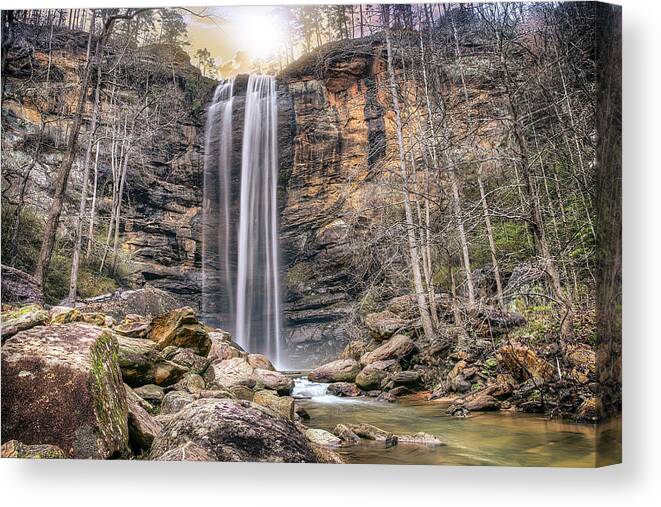 Toccoa Canvas Print featuring the photograph Toccoa Falls by Anna Rumiantseva