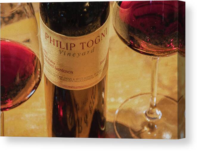 Cabernet Sauvignon Canvas Print featuring the photograph Togni Wine 15 by David Letts