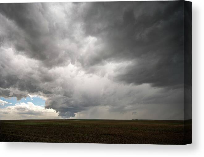 Storm Canvas Print featuring the photograph Tornado Warned Storm by Wesley Aston