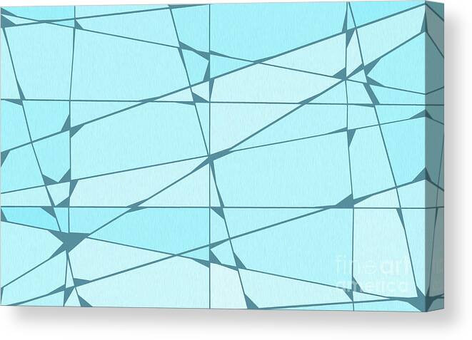 Abstract Canvas Print featuring the digital art Tranquil Blue Abstract Art by Edward Fielding