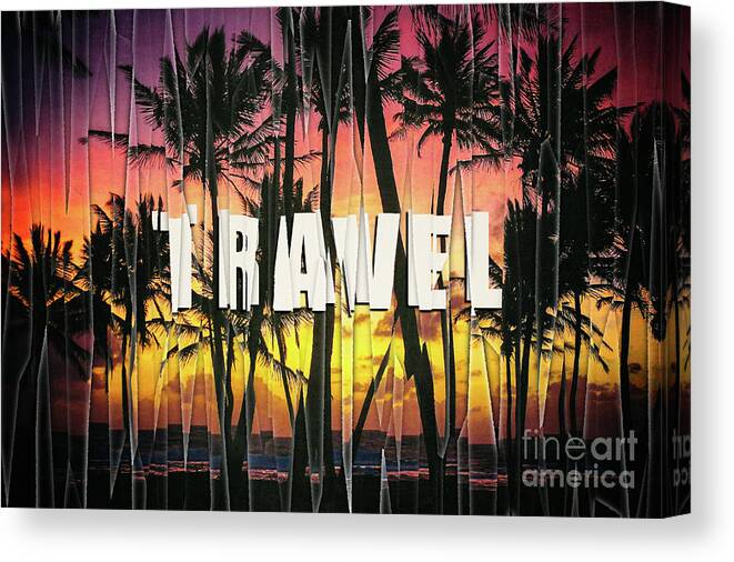 Travel Canvas Print featuring the digital art Travel by Phil Perkins