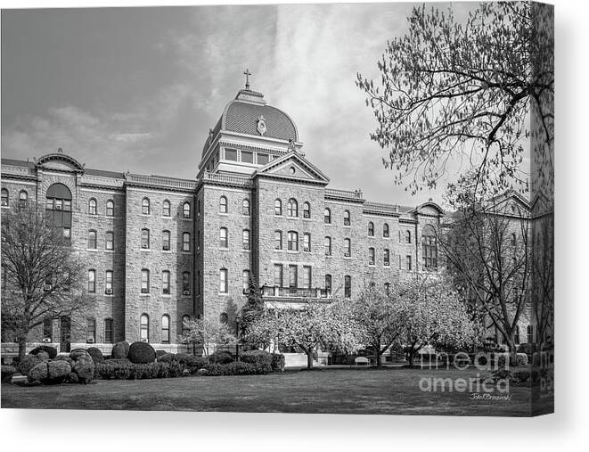 Trinity Washington University Canvas Print featuring the photograph Trinity Washington University Main Hall by University Icons